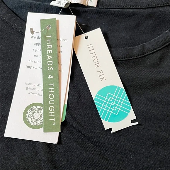 Threads 4 Thought Black Short Sleeve Top - Picture 5 of 8